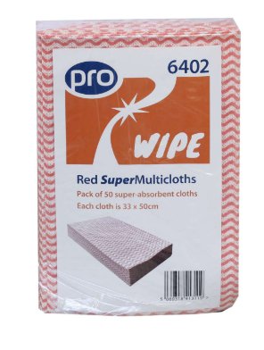 Pro SuperMulticloths - Red (50 Per Pack) (MOQ x10)