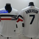 Chicago Style White Sox #7 Tim Anderson Jersey White/Black Sizes Stitched