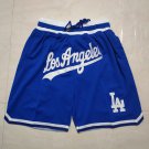 Los Angeles Dodgers Baseball Men Blue Shorts Size S-XXL Stitched With Pockets Ne
