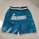 Seattle Mariners Baseball Shorts Stitched Pants with Pockets Blue Navy S-3XL