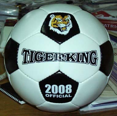 hand-sewn soccer ball