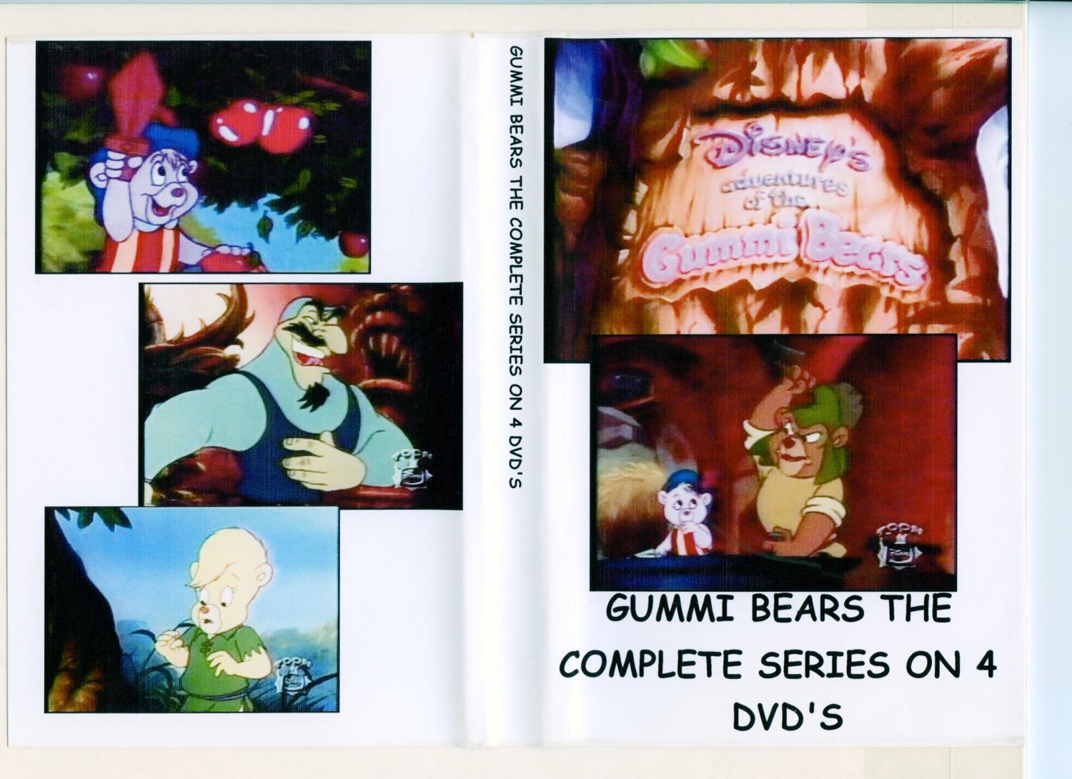 Disney’s ADVENTURES OF THE GUMMI BEARS ALL 65 EPISODES 4 DVD’S Complete Series