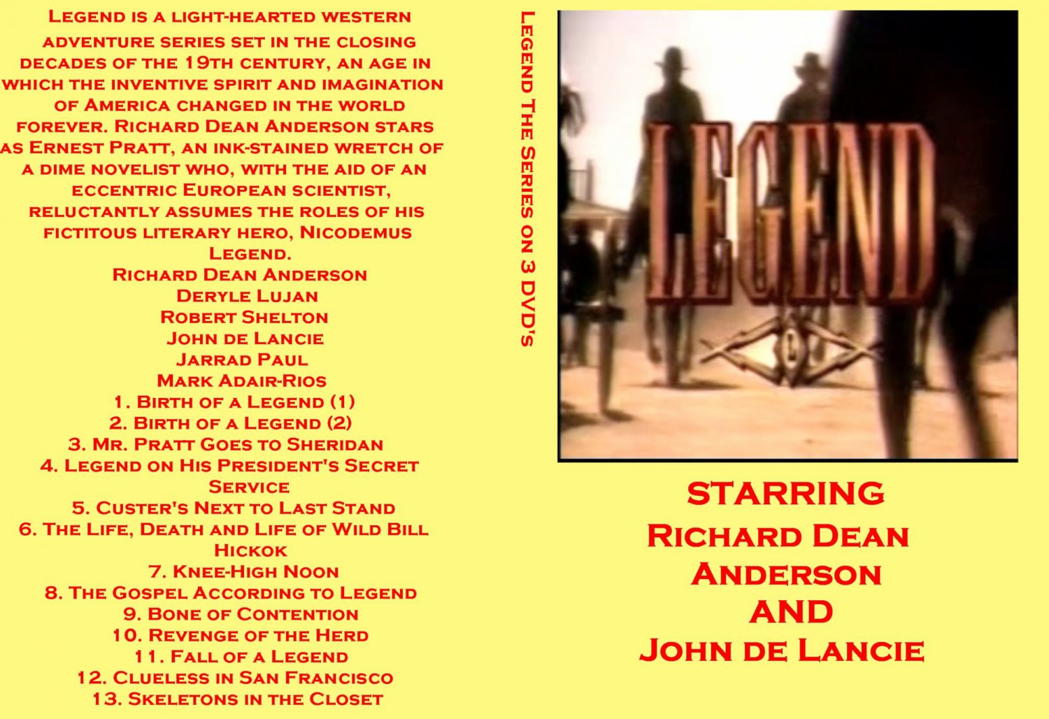 Legend the complete Series on 3 DVDs