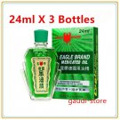 3 Bottles Eagle Brand Medicated Balm Oil Muscle Sprains Aches Pains Relief 24ml