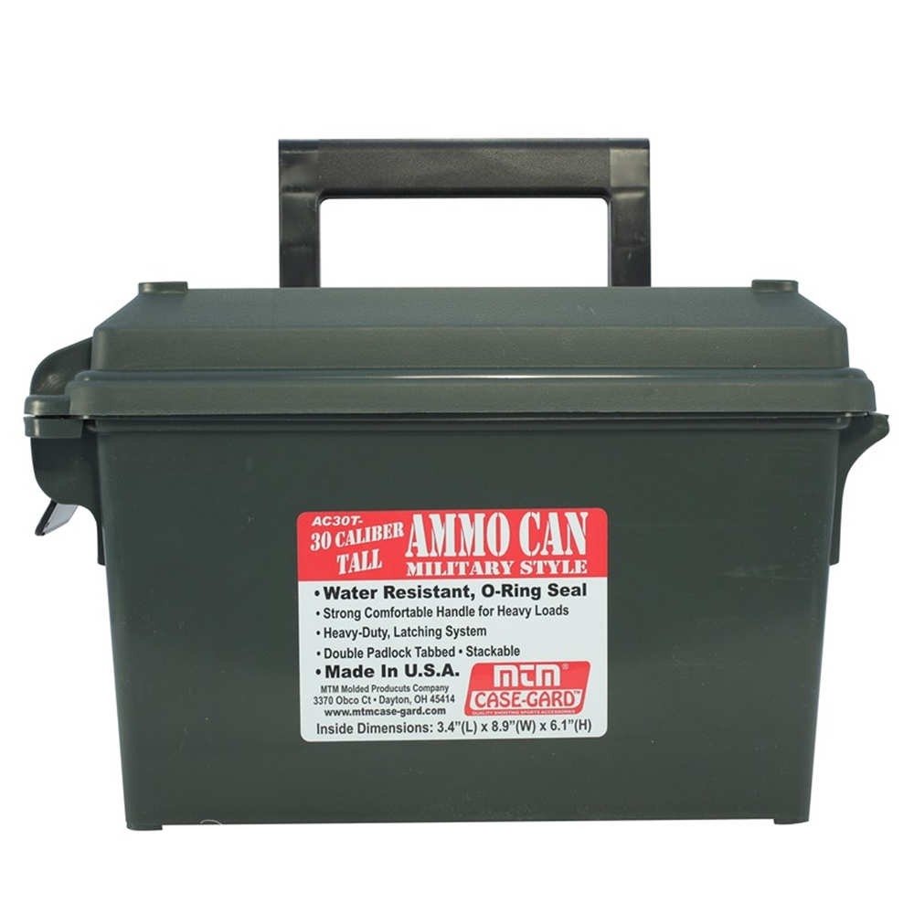 MTM CaseGard 30 Cal Ammo Can Green AC30T11