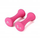 3 lbs Neoprene Dumbbells + Resistance Exercise Bands + Adjustable Jump Rope +...