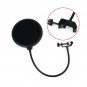 2 Pack Pop Filters Screen Shield Windscreen for Microphone, Round Shape Dual ...