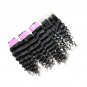 Onlyou Unprocessed Virgin Brazilian Deep Wave Bundles with Closure Natural Co...