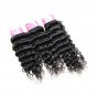 Onlyou Unprocessed Virgin Brazilian Deep Wave Bundles with Closure Natural Co...