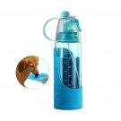2-in-1 Use Portable Dog Water Bottle with Removable Water Bowl and Spray Func...