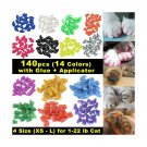 VICTHY 140pcs Cat Nail Caps, Colorful Pet Cat Soft Claws Nail Covers for Cat ...