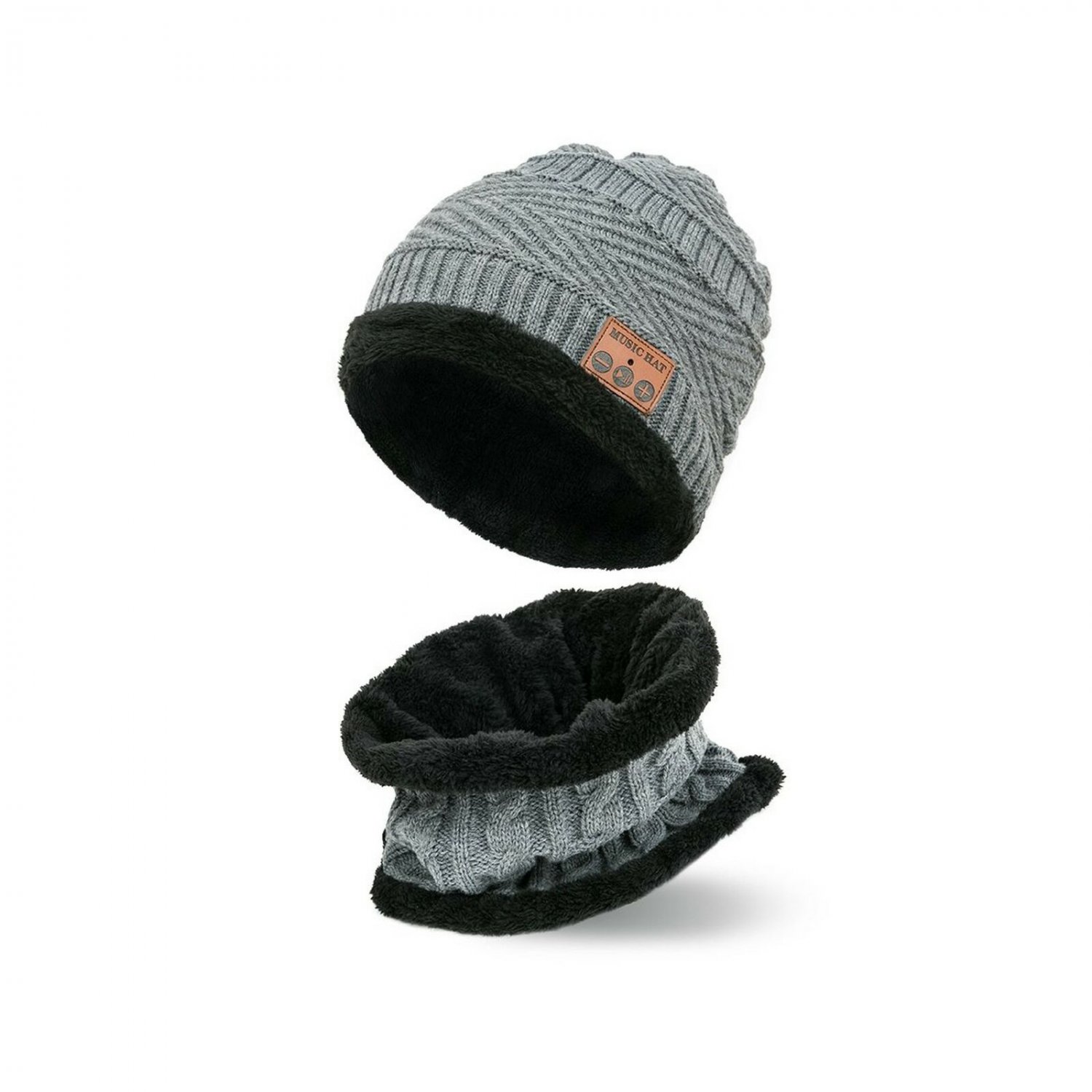 WIOR Unisex Bluetooth Hat Headset Cap Knitted Music Beanie Hat with Wireless ...