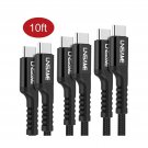 Type C Charger Cable, UNISAME 3Pack 10Ft Nylon Braided USB C to USB C PD Fast...