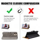 For iPhone 12 11 8 XR 7 SE 2020 Leather Flip Magnetic Wallet Card Case Cover