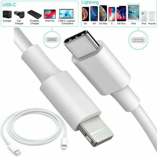 Genuine Apple Charging Long Cable USB C Lead iPhone 5 6 7 8 X XS XR 11 12 Max