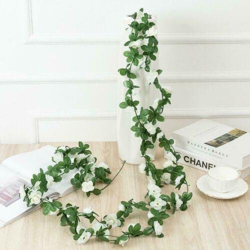 45 flowers Artificial 8Ft Silk Rose Garland Flower Hanging Garden Home Decor