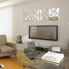 DIY 32pcs/Set 3D Mirror Wall Stickers Acrylic Mural BIG Home Decorat