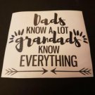 Dads know alot grandad knows everything VINYL DECALS fathers day gift diy home