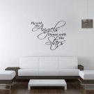 Fly with the Angels Quote Wall Art Sticker Home Lounge Bedroom dining room diy