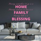 Wall Art Stickers Family Home Blessing Home Decal Wall Decals, DIY quotes D