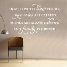 Home Is Where Love Resides Decal Vinyl Wall Sticker