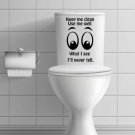 Toilet quotes funny stickers decals bathroom wall tiles toilet seat home #AT #ST