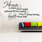 Home Is Where Decal Vinyl Wall Sticker Art Home Sayings Popular