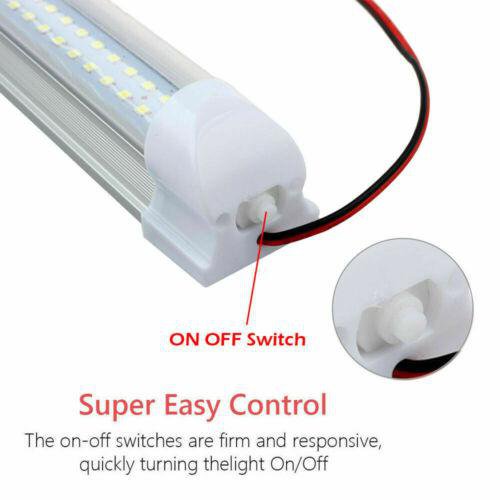 2x 12V 72 LED Car Interior White Strip Lights Bar Lamp Car Van Caravan Boat Home