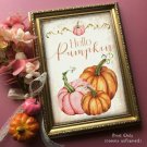 Hello Pumpkin Print Autumn Sign A4 Halloween Fall Picture Home Decor Pink Boho