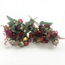 2X 21HEADS ARTIFICIAL SILK SMALL FLOWERS ROSE BUNCH Wedding Home Outdoor Decor