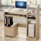 Computer Desk Writing Study Table Office With Drawers Home Study Book Shelf