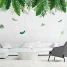 Summer Green Leaf Wall Sticker Background Living Room Art Decals Home DIY D