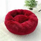 Pets Bed Plush Dog Cat Soft Comfy Calming Shag Fluffy Nest Warm   Winter Round