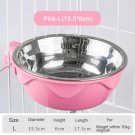 For Pet Cat Dog Crate Cage Food Water Bowl Hang-on Bowl Metal Stainless Steel UK