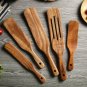 5Pcs Wood Spoons Set Wooden Spatula Spoon Kitchen Cooking Utensils Turner Tools'