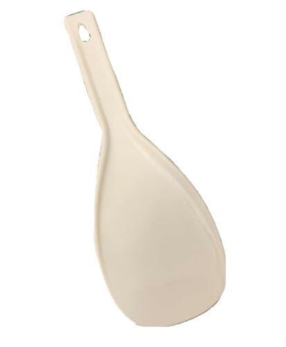 White RICE WOK SPOON FOR COOKING STIRRING AND SERVING .