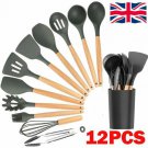 12pcs Kitchen Utensils Cooking Baking Silicone Tool Non Stick Spatula Cookware