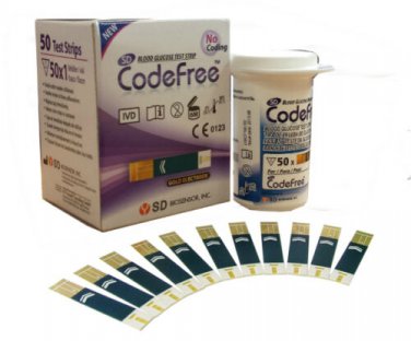 Blood Glucose Sugar Test Strips - SD Codefree - Diabetics VAT Free