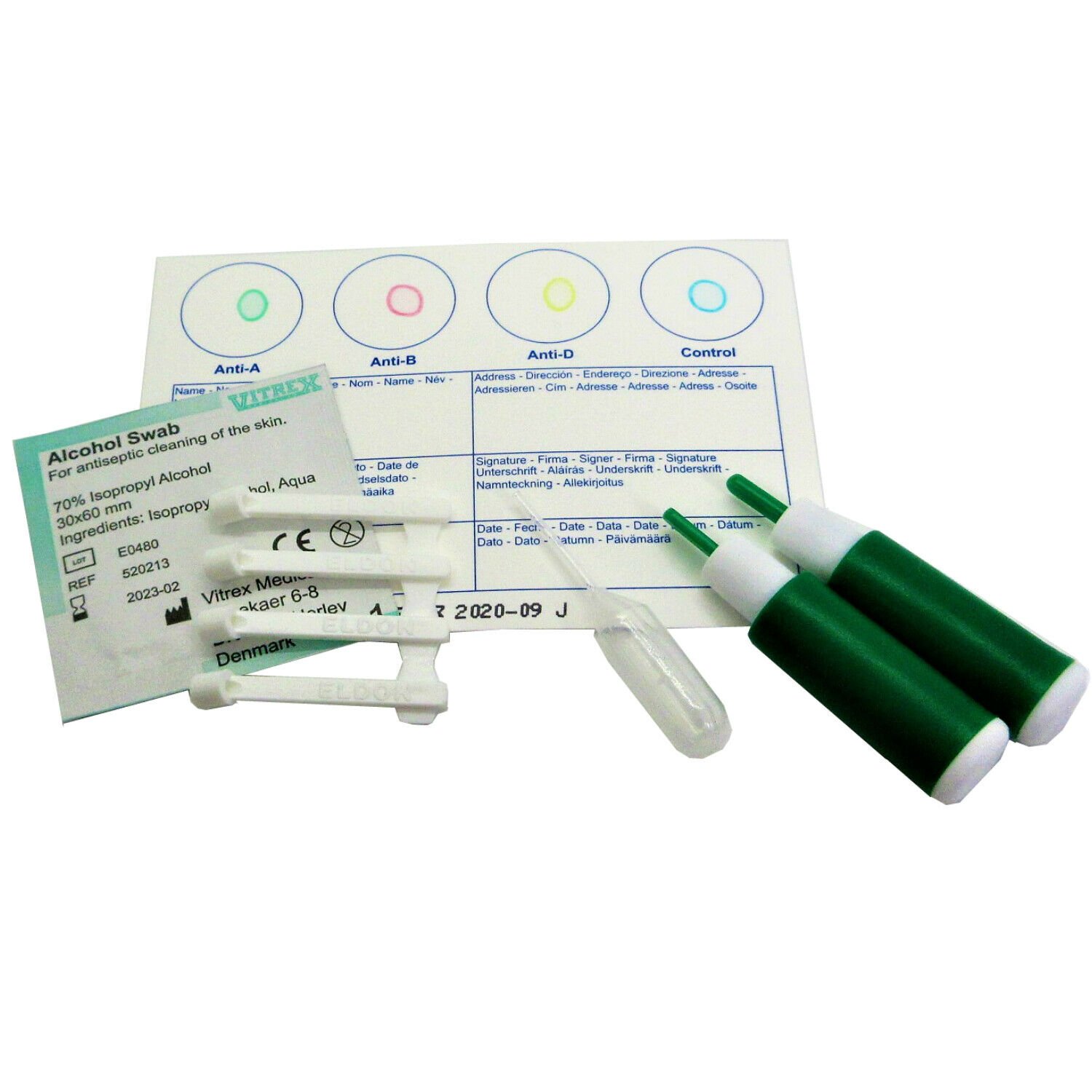 at home blood type test kit