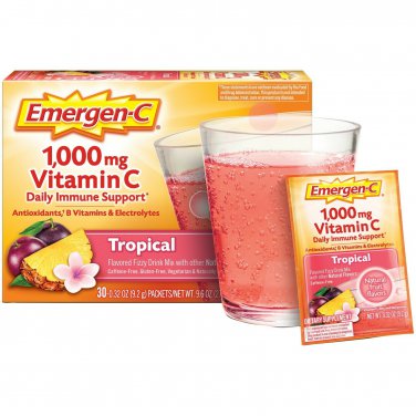 Emergen-C Vitamin C Packets 1000mg Super Orange 30 packets Daily Immune
