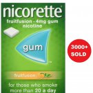 Nicorette FRUIT FUSION Stop Smoking Aid Chewing Gum 4mg 105Pieces-FRUIT FUSION