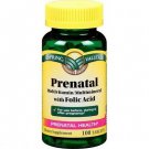 100 CT Prenatal Vitamins Spring Valley 1 Per Day Dose