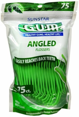 GUM Angled Flossers Fresh Mint 75 Each