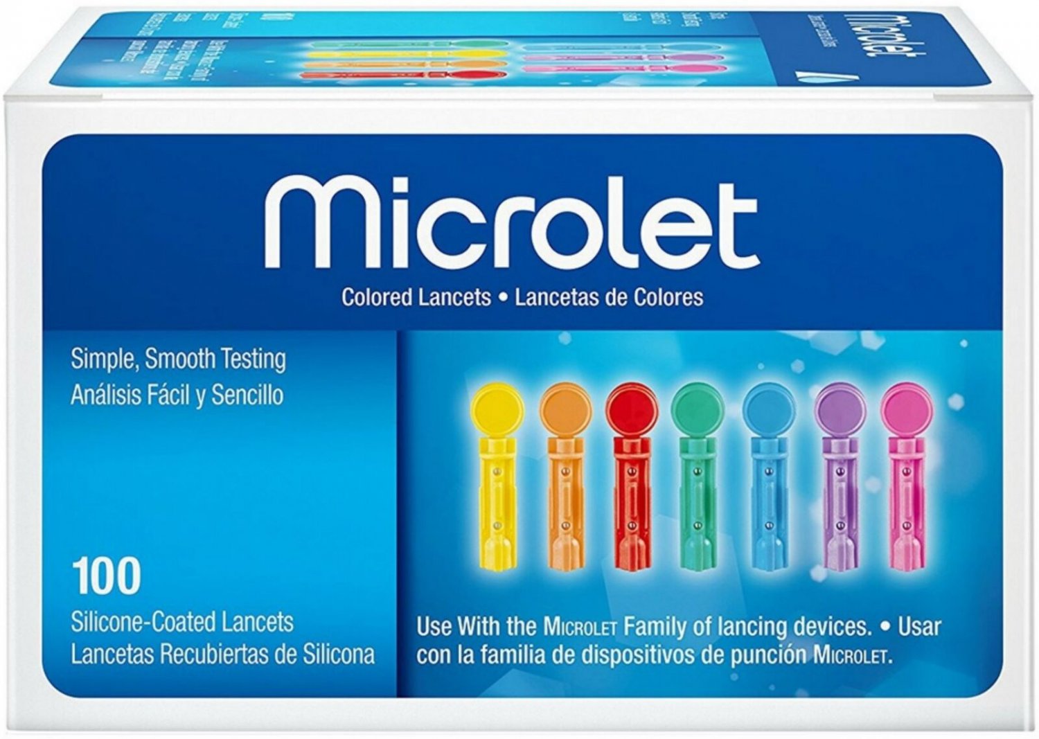 Microlet Colored Lancets 100 Each