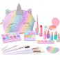 Kids Real Makeup Kit for Girls: No Talc, Washable Make Up Set with Rainbow