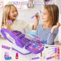 Kids Makeup Kit for Girl, 66 Pcs Washable Set Little Girls, Purple