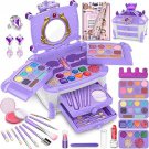 Kids Makeup Kit for Girl, Washable Set Toy with Real Cosmetic Case...