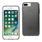 IPHONE 7 PLUS TRANSPARENT TPU HARD PROTECTOR COVER WITH INNER EXTRA BUMPER IN CLEAR GRAY