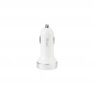 DUAL PORT CAR CHARGER WITH TYPE C AND USB TYPE A 2A5V IN WHITE