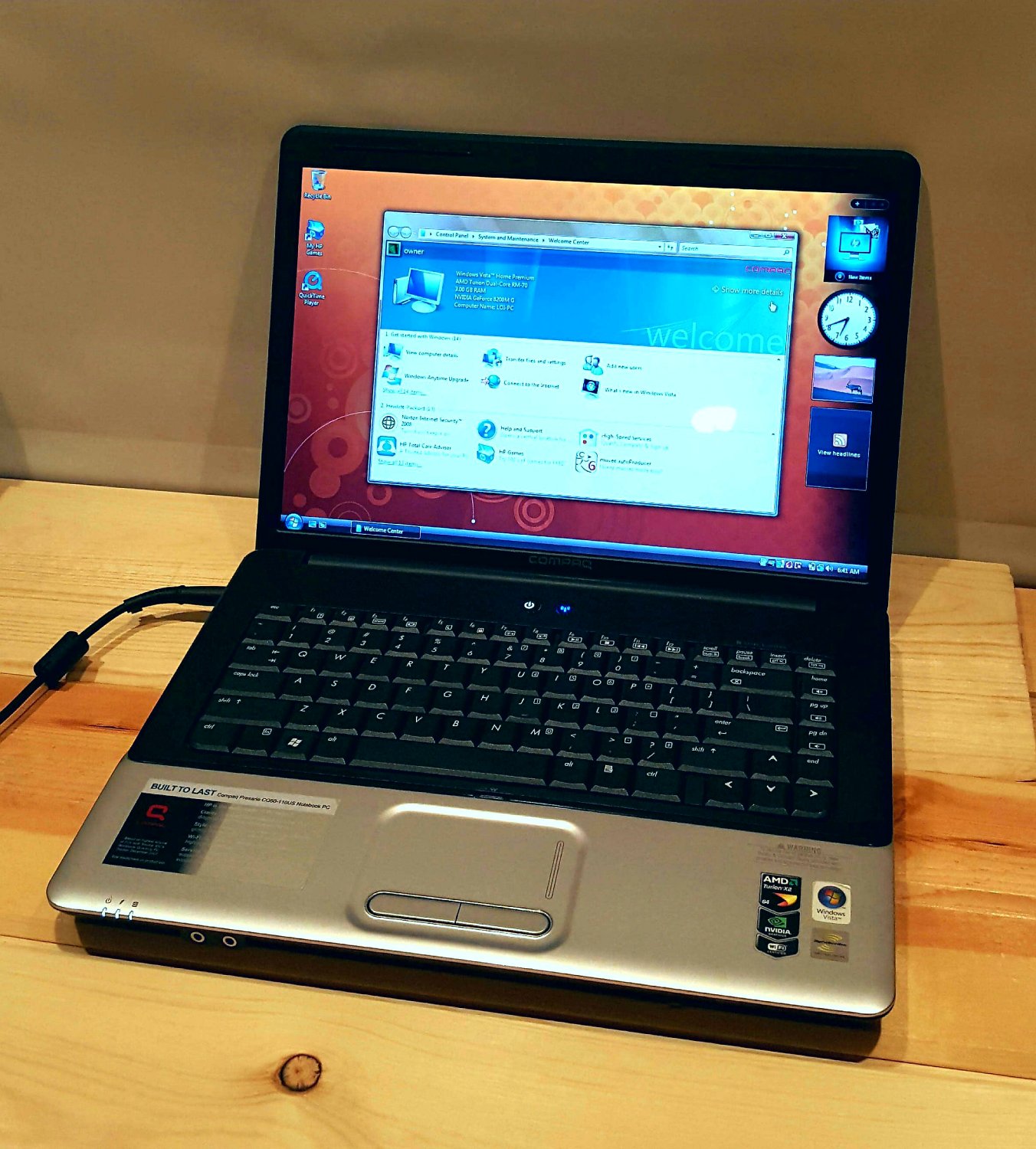 Hp Compaq Presario Cq50 215dx Laptop Amd Athlon Dual Core Rm 70 3gb 250gb Hdd 9315